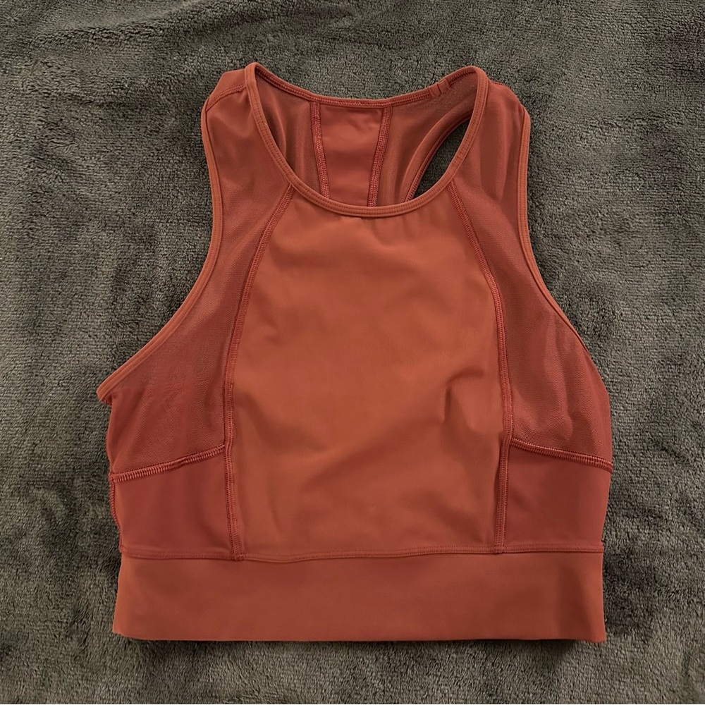 Lululemon Crop Muscle Tank Top Burnt Orange